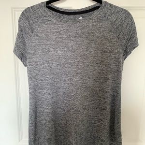 Gray Champion Short Sleeve Athletic Shirt. Breathable & cute for workouts!